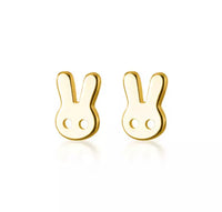 Sterling Silver Petite Bunny Studs