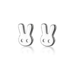 Sterling Silver Petite Bunny Studs