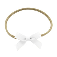 Little Petite Bow Headband - Snow