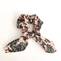 Paisley Pink Scarf Scrunchie