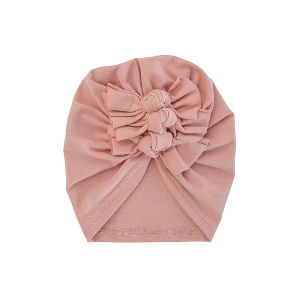 Baby Knotted Turban - Vintage Rose